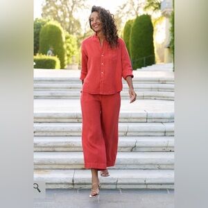 Frank & Eileen wide leg linen pants